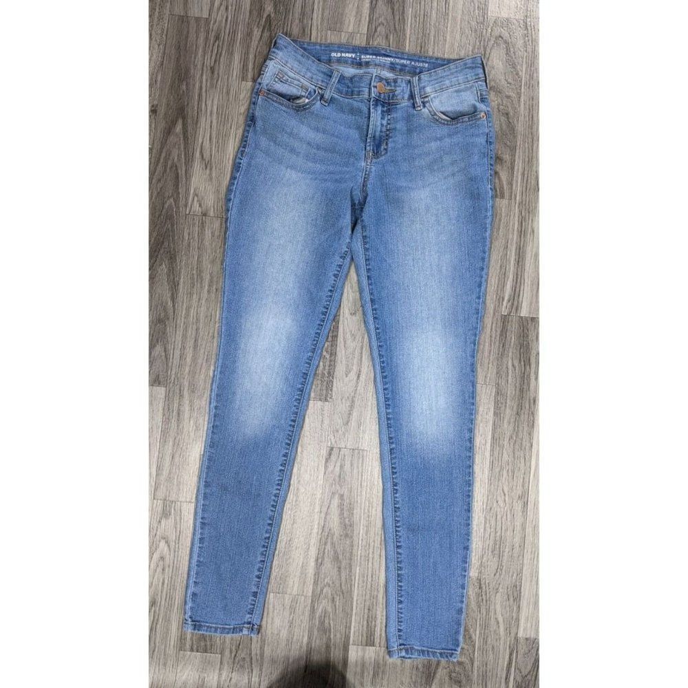 Old‎ Navy Womens Size 2 Regular Super Skinny Mid Rise Pockets Denim Blue Jeans